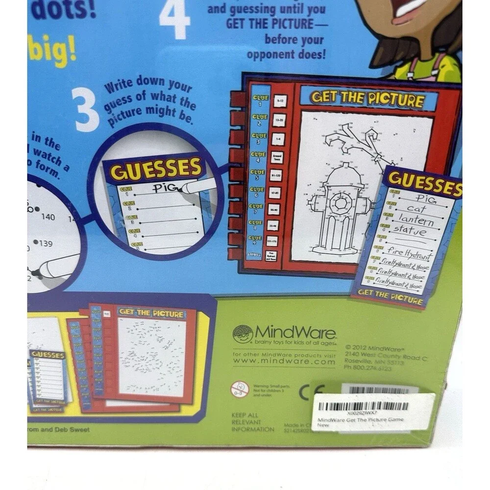 Get the Picture Dot to Dot Race Puzzle Game For 2 Players or 2 Teams Ages 8+ NEW